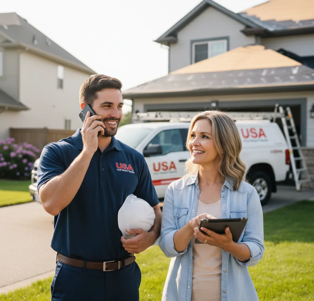 USA Roof Repair Experts customer support in Johnson